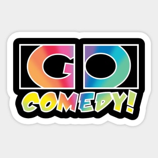 Go Comedy rainbow logo Sticker